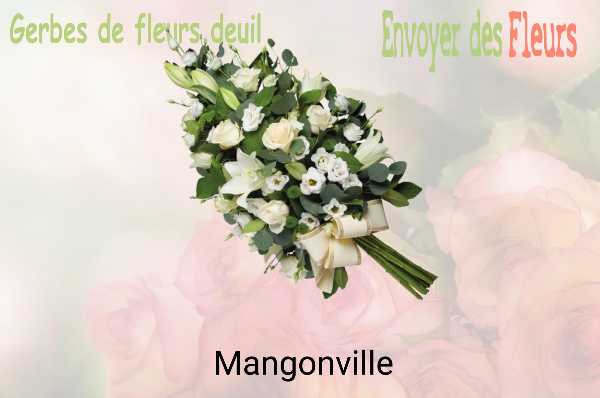 Gerbe de fleurs de deuil livrée à Mangonville